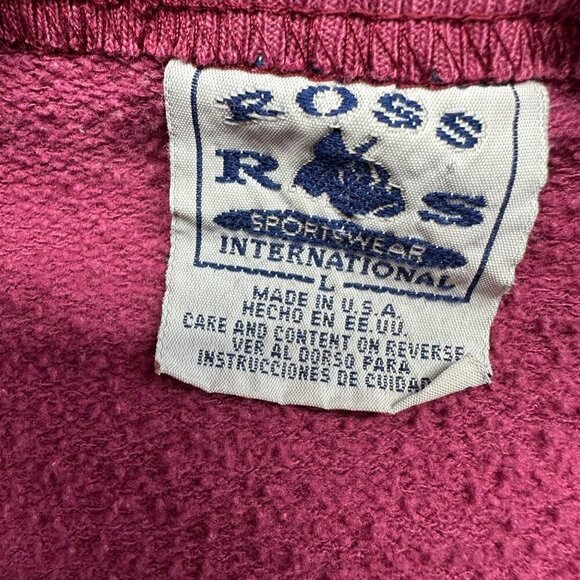 Ross Sportswear Vintage Sweater "Don't Even Go There" Embroidered Size L Maroon - Picture 8 of 11
